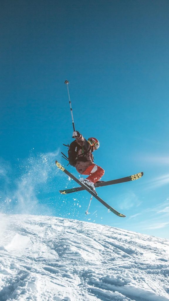 Skier on the slopes in France