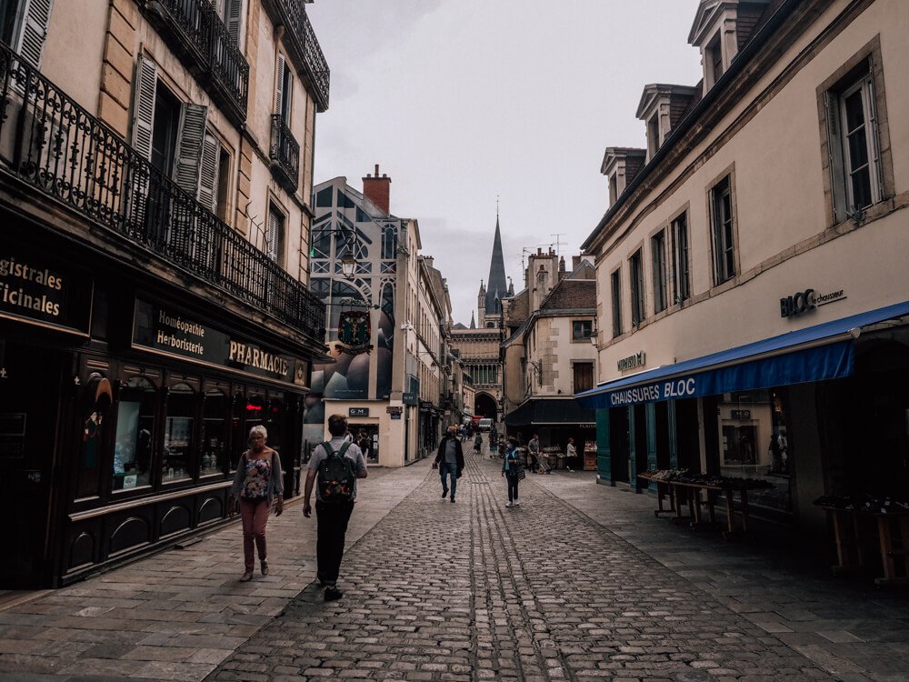 Cobblestone streets of Dijon