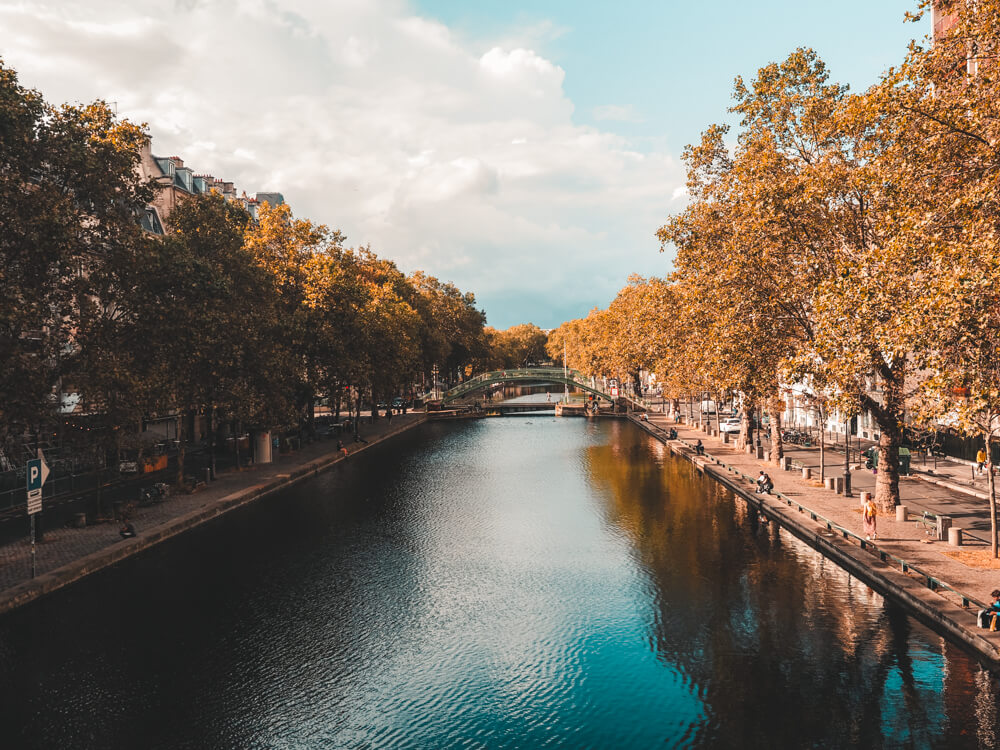 Canal Saint Martin in the late afternoon in Paris