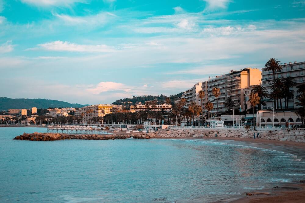 Cannes with the beach