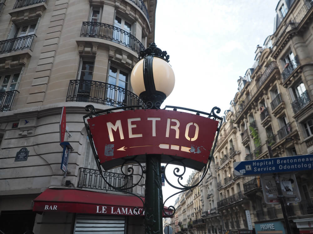 Metro Sign - Where to stay in Paris