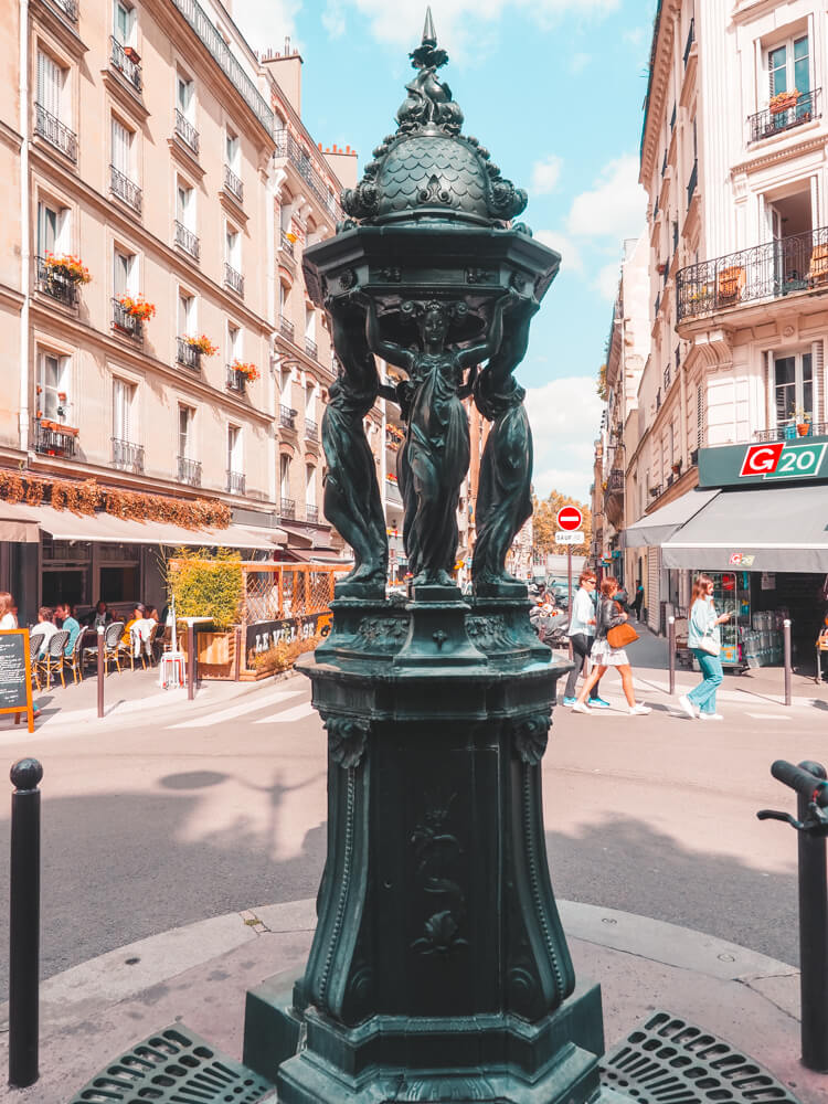 Water fountain in Paris