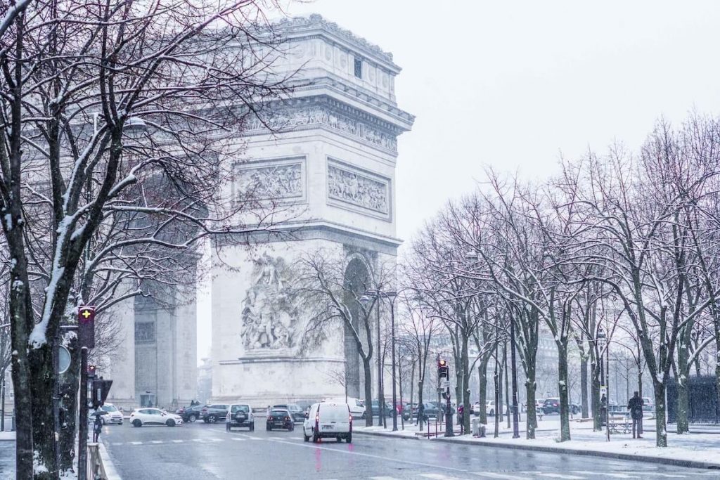 Arc de Triomphe in Winter