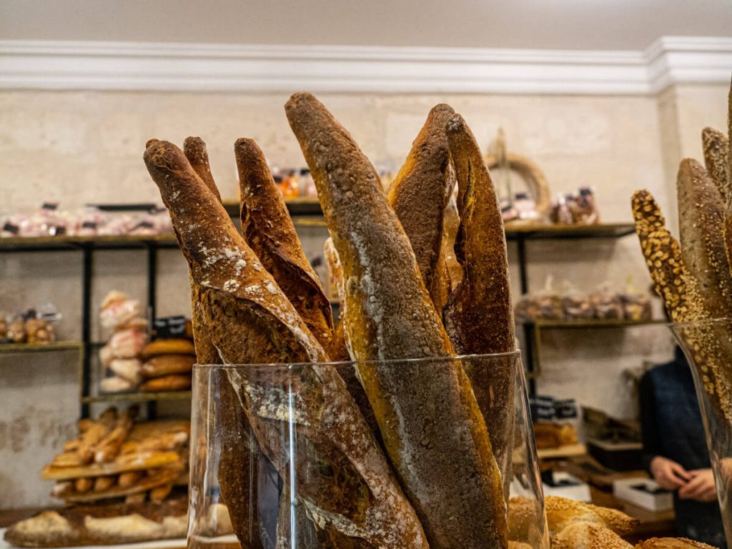 Baguettes at a bakery in Avignon