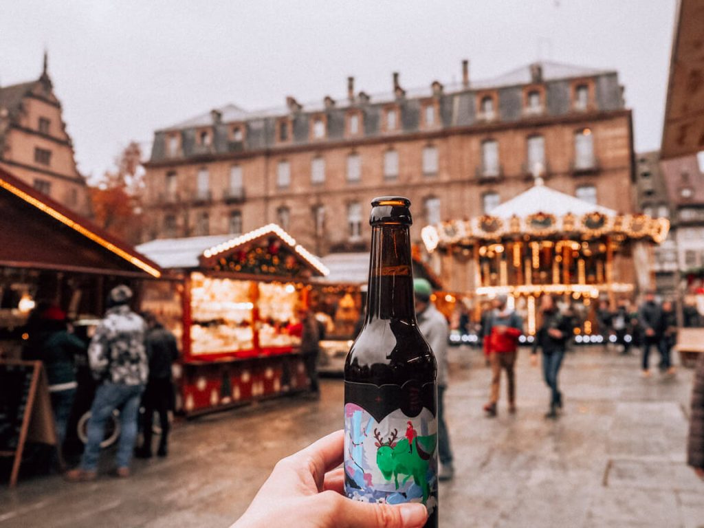 Beer at the Strasbourg Christmas Market