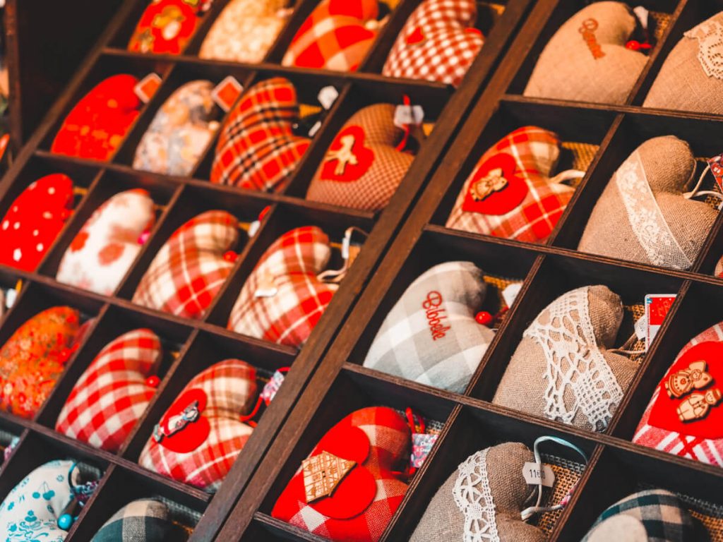 Handmade ornaments at the Obernai Christmas Market