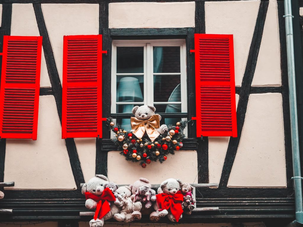 Obernai Christmas Market decorated home