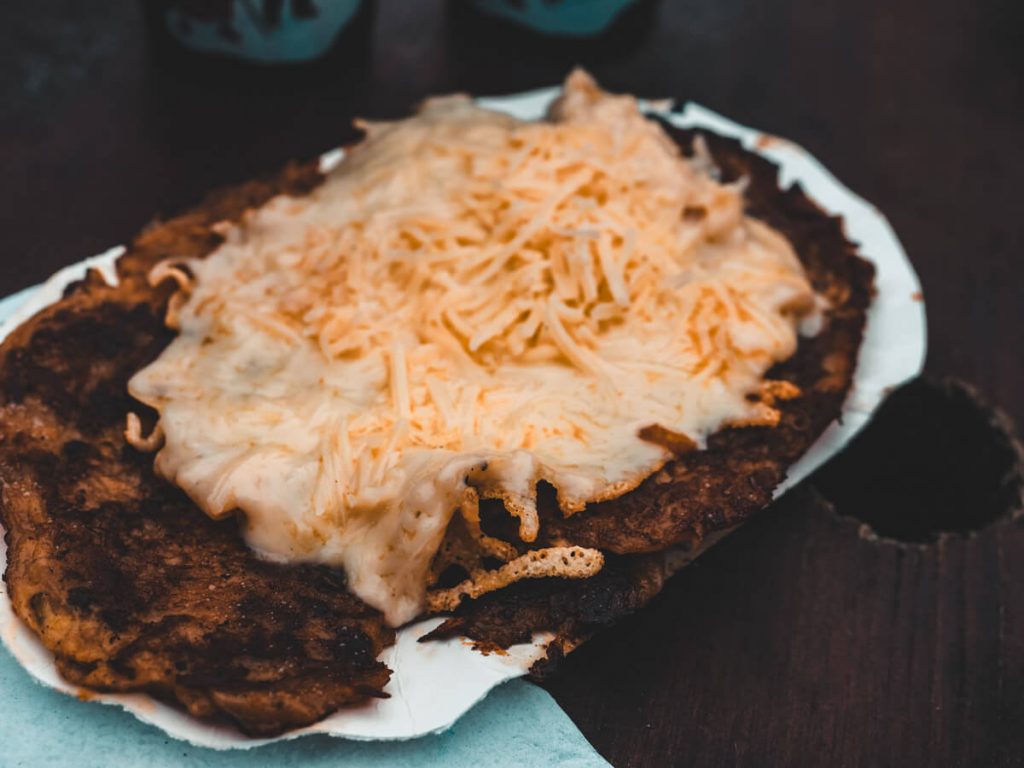 Potato pancakes with cheese in Obernai