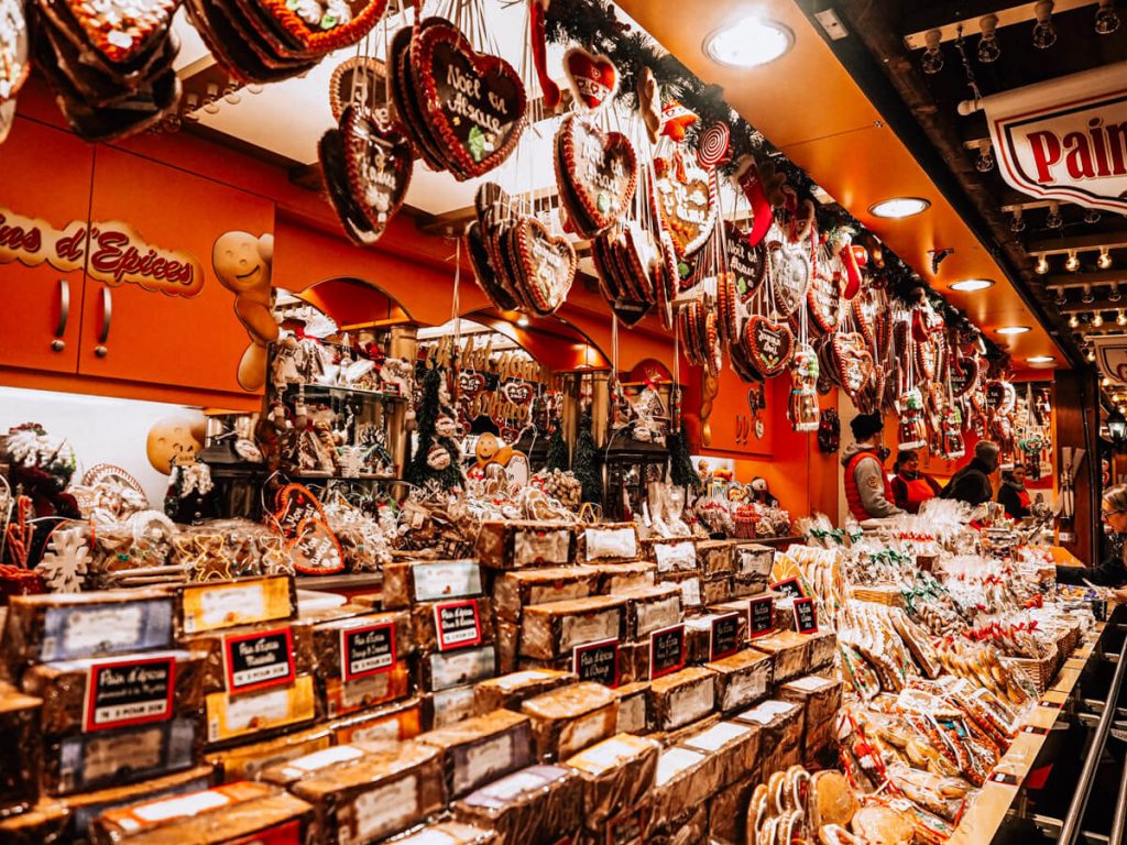 Strasbourg Christmas market selling pain d'epices