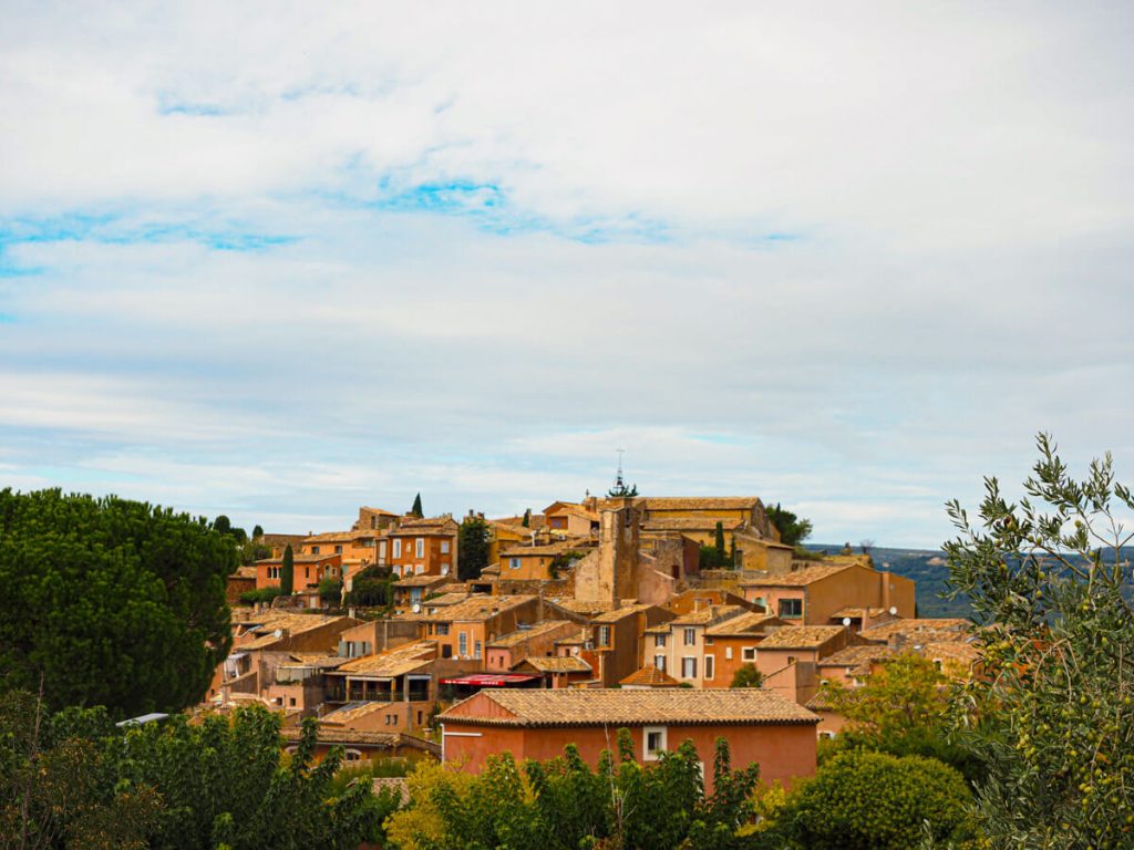 Town of Roussillon as seen from the Ochre Trail
