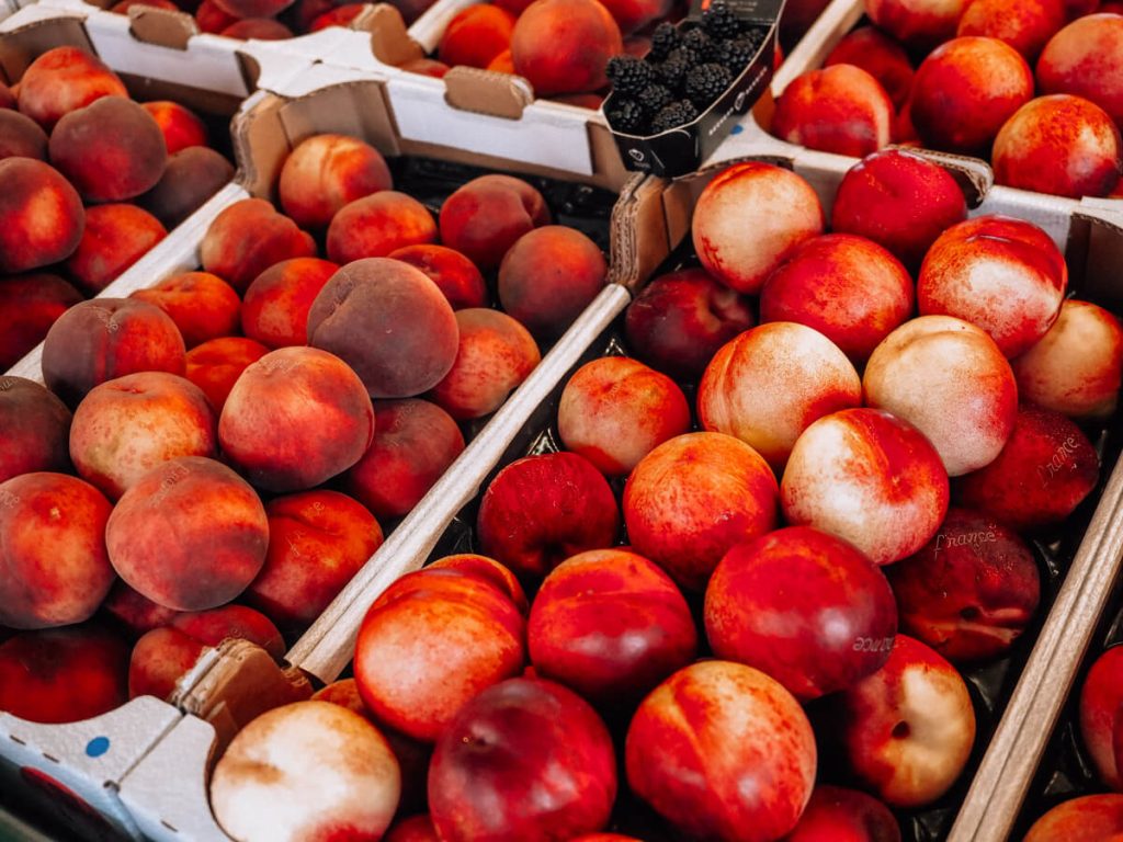 Peaches at the Deauville Market
