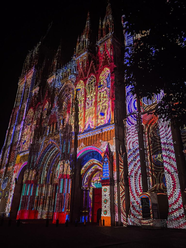 Rouen Cathedral light show