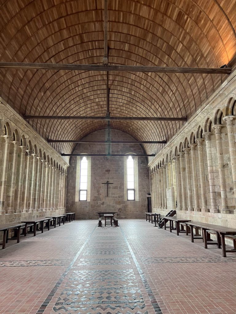 Interior of the Abbey of Mont St Michel