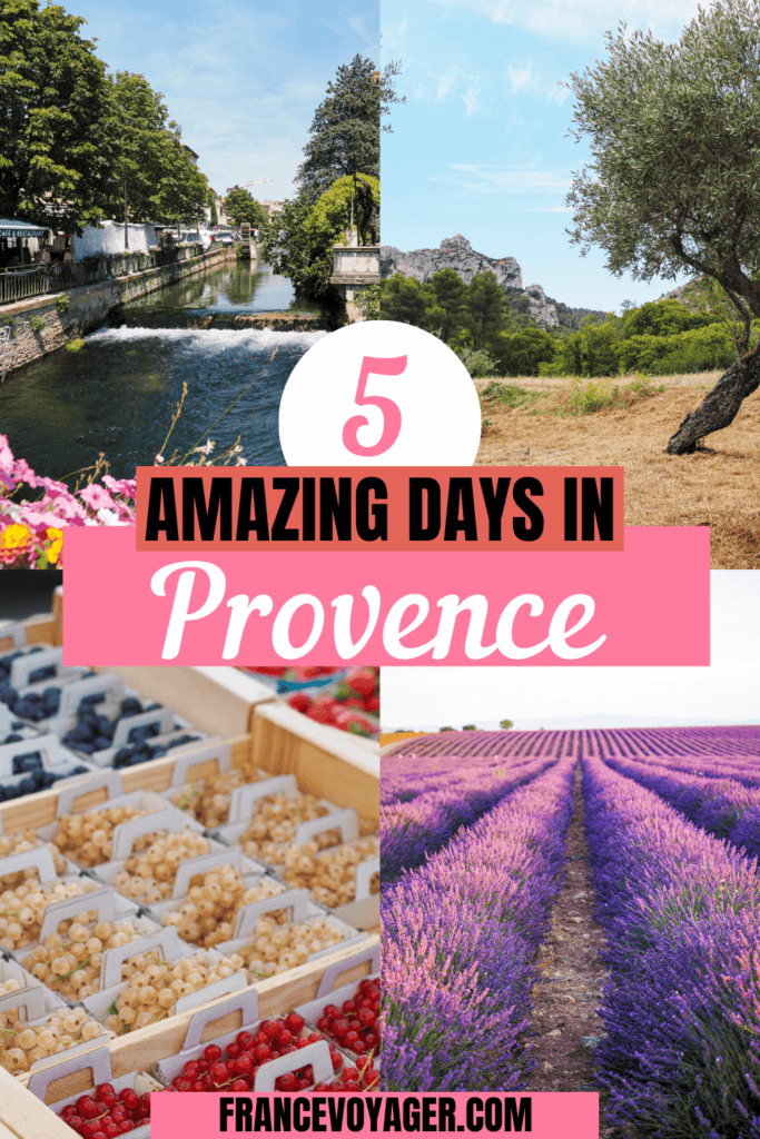 Want an epic Provence road trip? Look no further than this Provence France road trip in 5 days! In just 5 days in Provence, you'll discover places like Saint-Remy-de-Provence, L'Isle-sur-la-Sorgue, the best Provence France lavender fields in Sault and Valensole, Gordes, and Avignon! This is the ultimate Provence France travel guide that'll help you plan the most fun road trip to Provence where you'll enjoy markets, lavender, art-inspiring sites, and more! Click for the Provence itinerary!