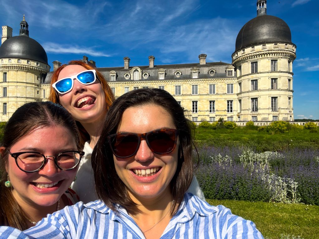 Amanda, Megan, and Kat at Chateau de Valencay