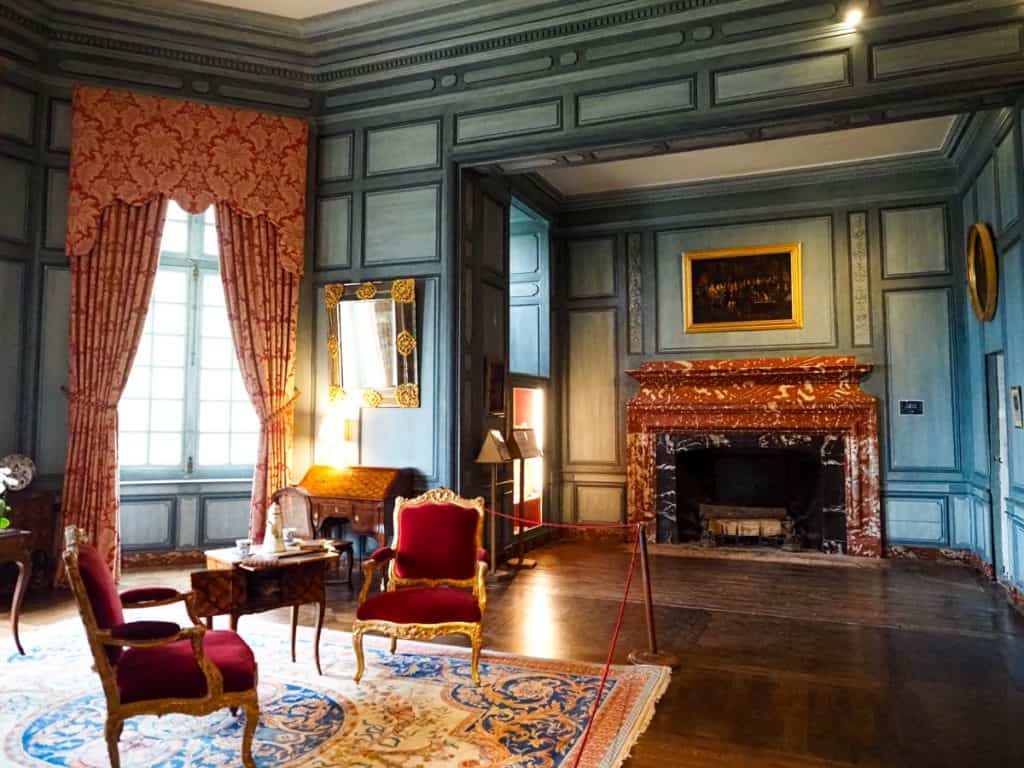 Blue room at Chateau d'Usse