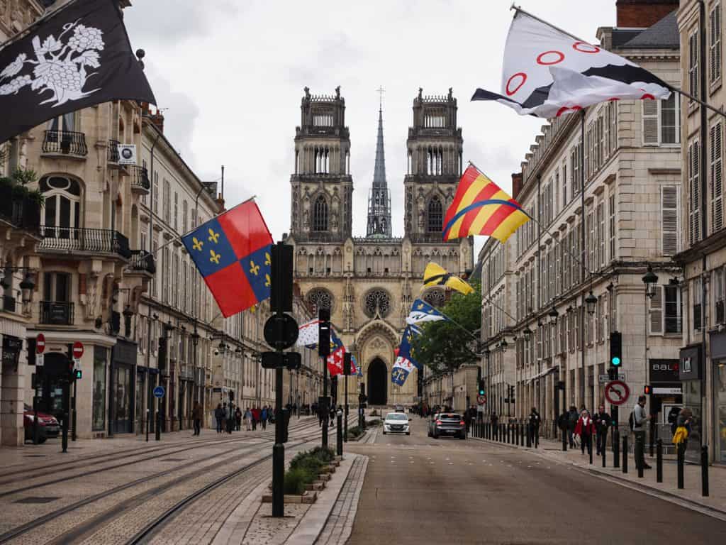 Flags on Rue Jeanne d'Arc 2