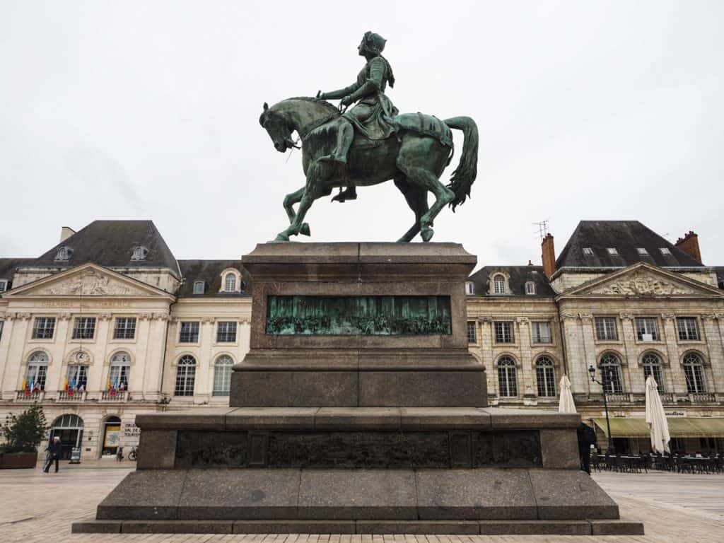Jeanne d'Arc statue at Place du Martroi in Orleans 2