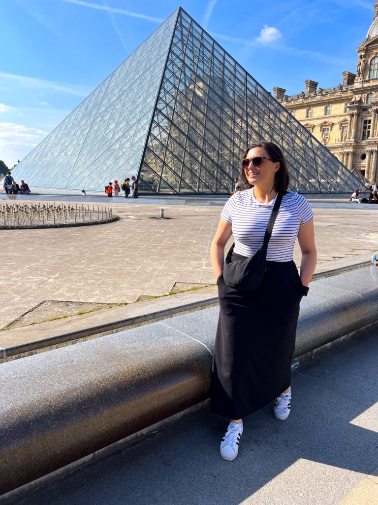 Kat a the Louvre Pyramid 2