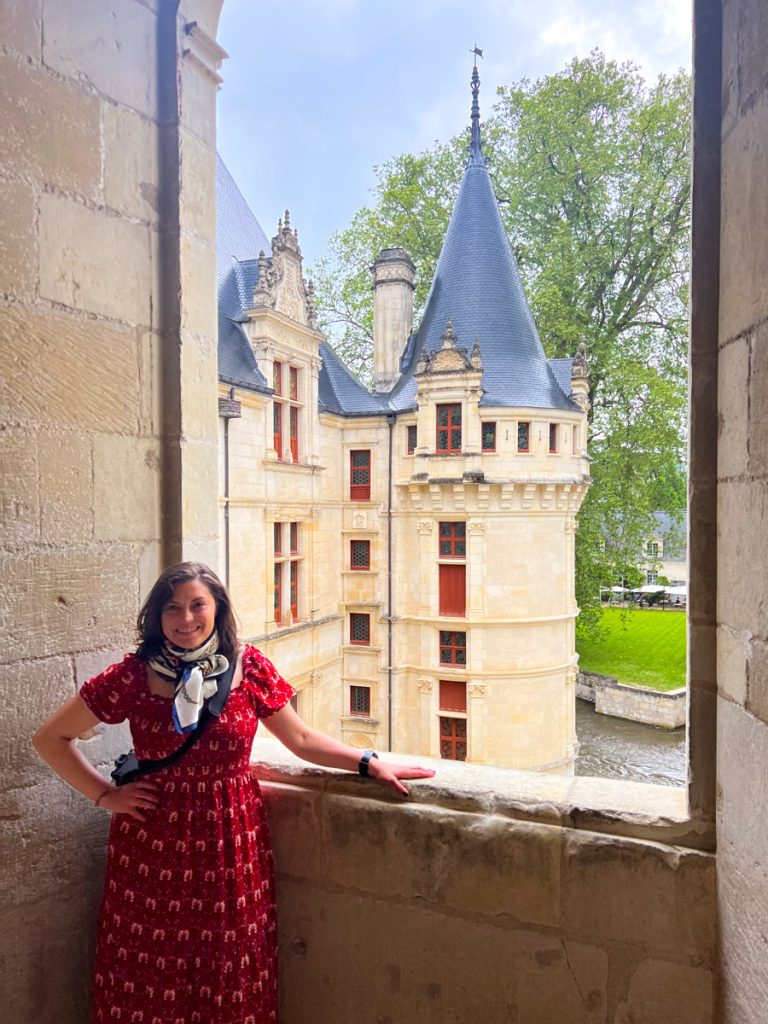 Kat at Chateau d'Azay le Rideau