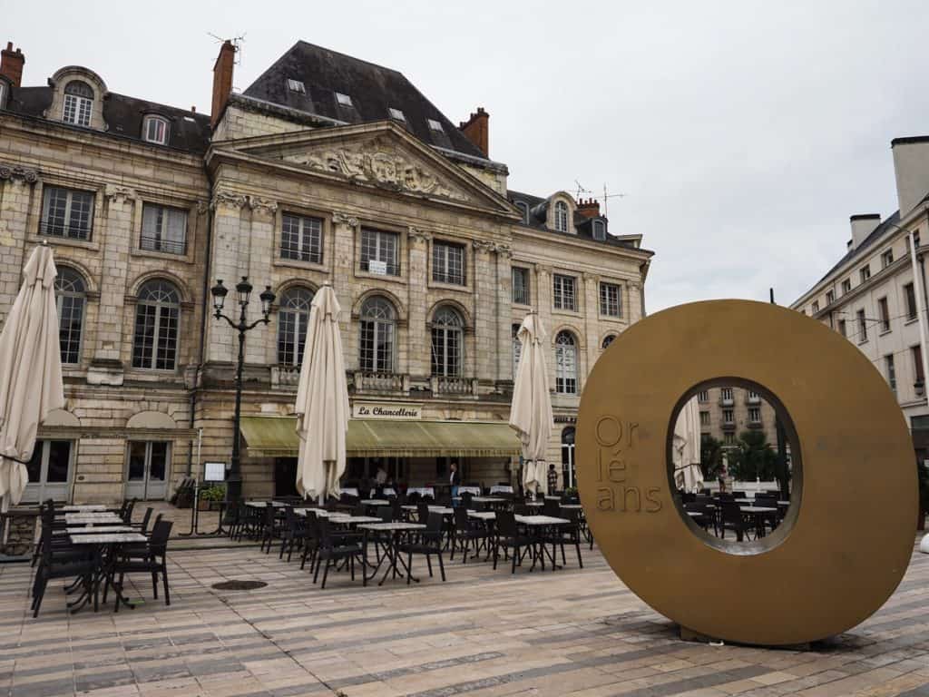 Orleans sign at Place du Martroi