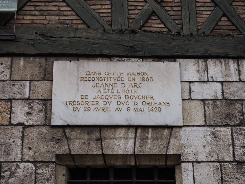 Sign at Maison Jeanne d'Arc