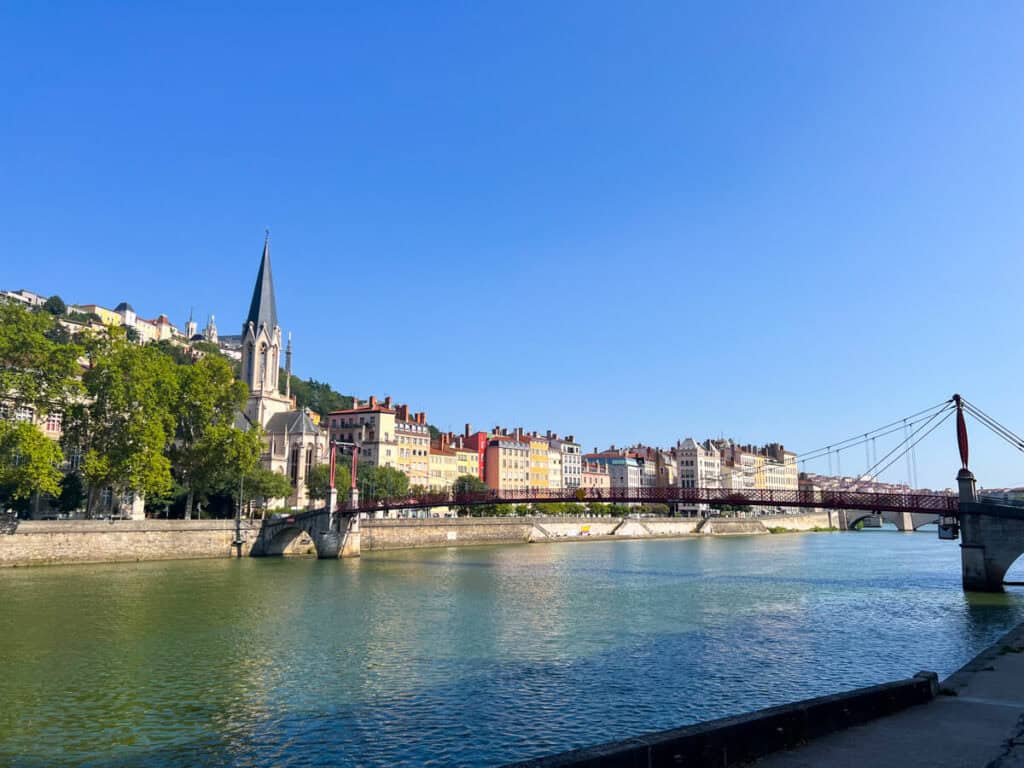 Lyon along the river