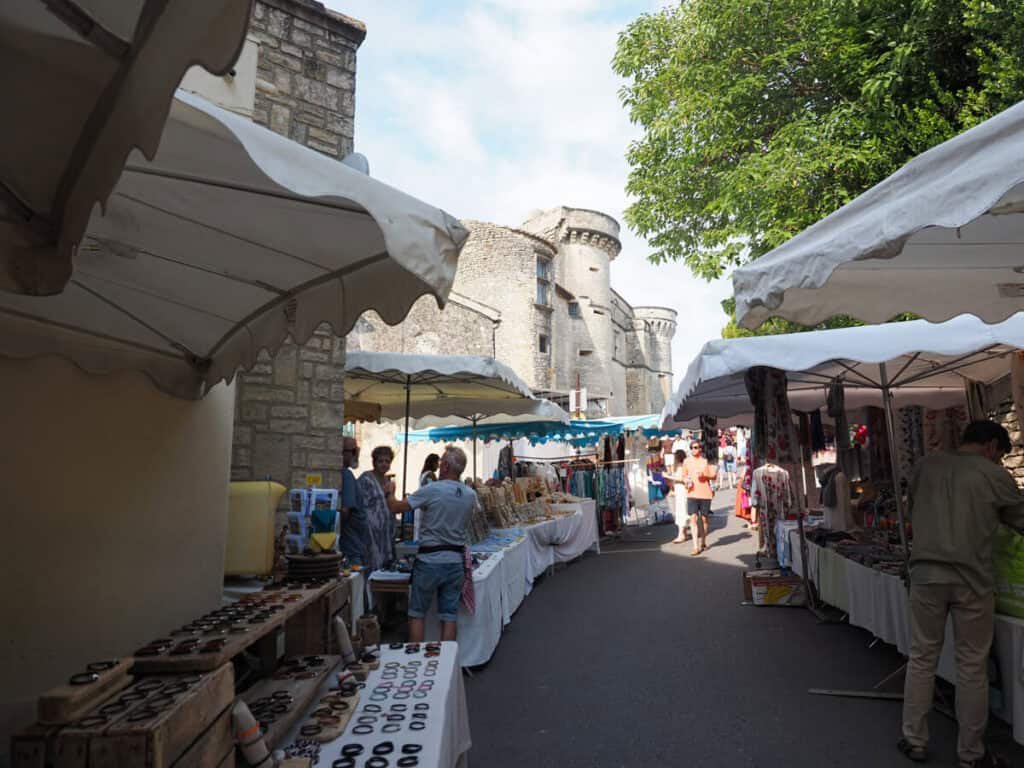 Streets of Gordes during market day