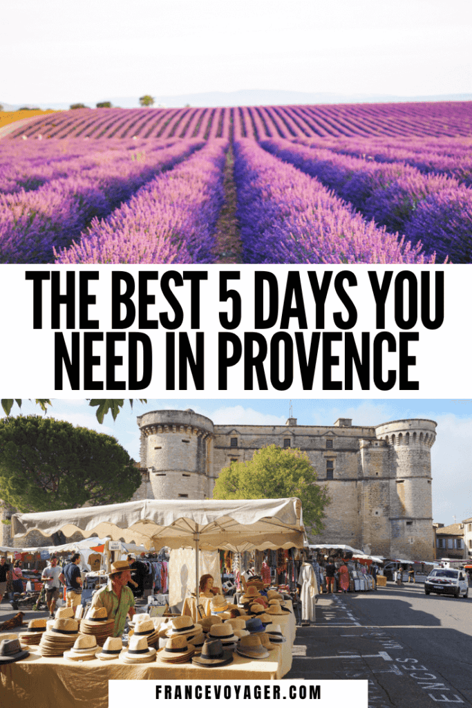 Want an epic Provence road trip? Look no further than this Provence France road trip in 5 days! In just 5 days in Provence, you'll discover places like Saint-Remy-de-Provence, L'Isle-sur-la-Sorgue, the best Provence France lavender fields in Sault and Valensole, Gordes, and Avignon! This is the ultimate Provence France travel guide that'll help you plan the most fun road trip to Provence where you'll enjoy markets, lavender, art-inspiring sites, and more! Click for the Provence itinerary!