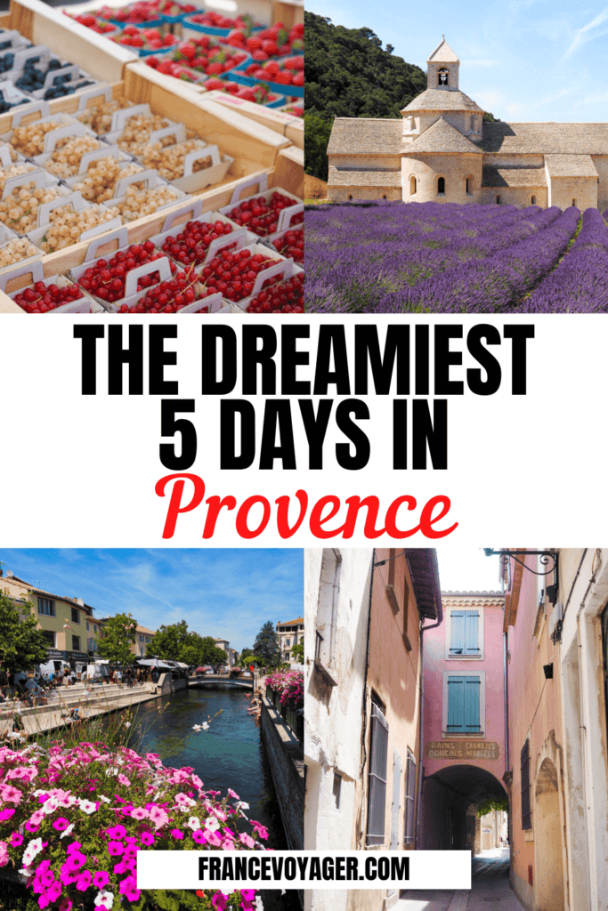 This is how to spend 5 days in Provence, France | Provence Road Trip Map | Provence France Road Trip | Road Trip en Provence | Provence Itinerary | Provence France Itinerary | Best Things to Do in Provence France | Provence France Things To Do | Avignon | L’Isle Sur la Sorgue Provence France | Gordes France | Sault Lavender Fields | Valensole Lavender Fields | Saint Remy de Provence | Lavender Provence France