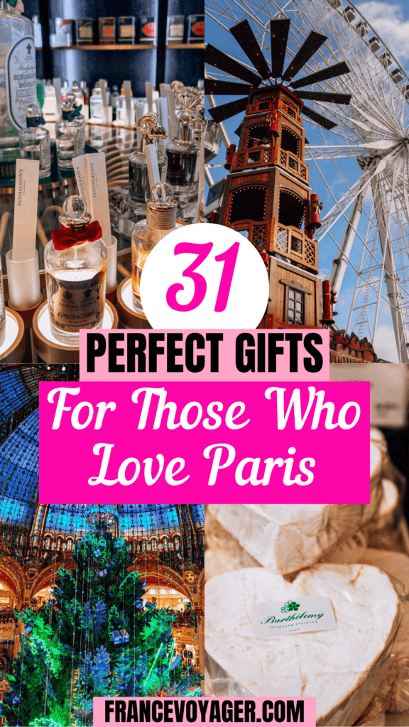 Searching for the perfect Paris gift ideas? This guide has a whopping 31 Paris inspired gifts including Christmas gifts from Paris, Paris gifts for her or him, Paris themed gifts, and more! Whether they want a Paris novelty souvenir gift or something made in Paris, this gift guide is sure to please. Save this post for your holiday shopping!