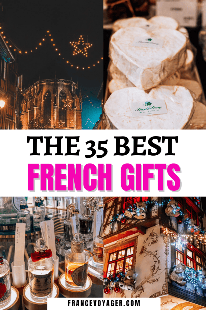 Searching for the perfect French gifts for the Francophile in your life? This list is full of great France gift ideas including French products, presents from France, French gift ideas for her or him, and more! Whether you want to give them something that reminds them on France or a full blown France trip, this is the perfect France gift guide! Save this post for later!