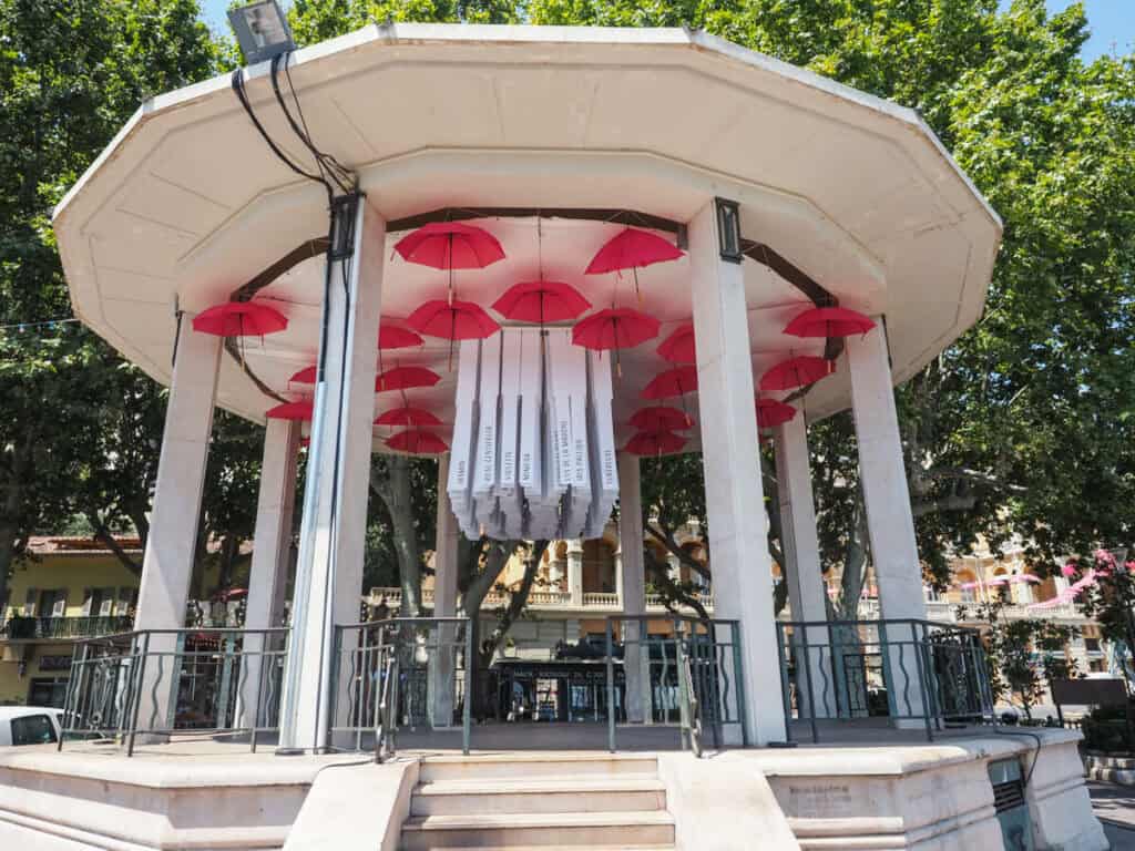 Gazebo with perfume strips in Grasse