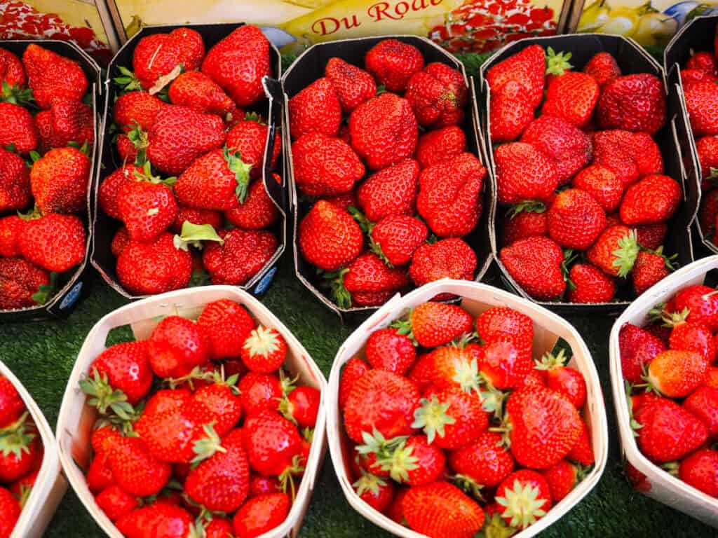 Strawberries at the St Tropez Market