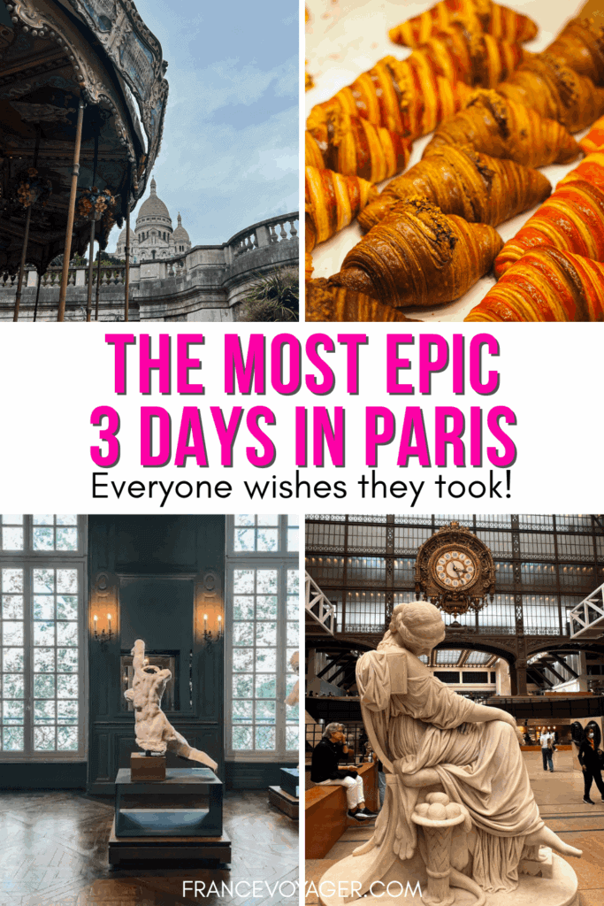 Planning the perfect 3 days in Paris itinerary? Discover the BEST things to do in Paris, including iconic landmarks, charming neighborhoods, amazing food, museums, and hidden gems for an unforgettable trip.