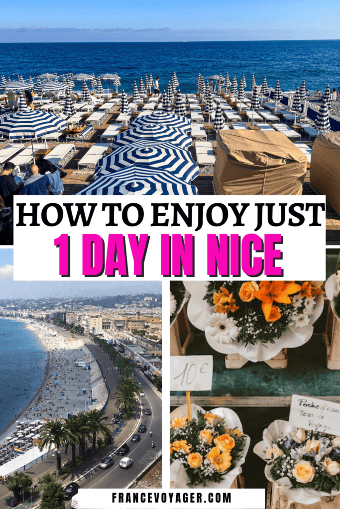 Planning a visit to Nice in 1 day? This is the ultimate 1 day in Nice itinerary including the best things to do in Nice like the Promenade des Anglais, the flower market, and so much more! This is the best Nice travel itinerary for you! Click here to learn more! 

1 Day in Nice France Itinerary | Nice 1 Day Itinerary | One Day in Nice France | Nice France One Day | Nice One Day | Things to do in Nice France Bucket Lists | Nice Bucket List | Where to Stay in Nice France