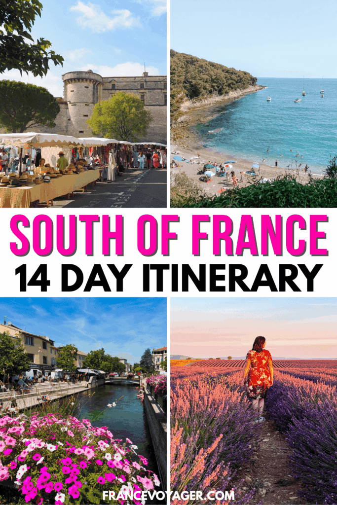 Searching for an epic South of France itinerary in 2 weeks? This is my ultimate South of France road trip itinerary including stops in Provence like Gordes, Avignon, and St-Remy-de-Provence as well as the French Riviera including Saint-Tropez, Antibes, Eze, and Saint-Jean-Cap-Ferrat. Click here for the best South of France itinerary in 14 days! South of France itinerary map | South of France travel itinerary | South of France itinerary 2 weeks | roadtrip South of France | South of France trip