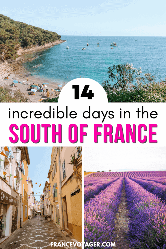 Searching for an epic South of France itinerary in 2 weeks? This is my ultimate South of France road trip itinerary including stops in Provence like Gordes, Avignon, and St-Remy-de-Provence as well as the French Riviera including Saint-Tropez, Antibes, Eze, and Saint-Jean-Cap-Ferrat. Click here for the best South of France itinerary in 14 days!
 South of France itinerary map | South of France travel itinerary | South of France itinerary 2 weeks | roadtrip South of France | South of France trip
