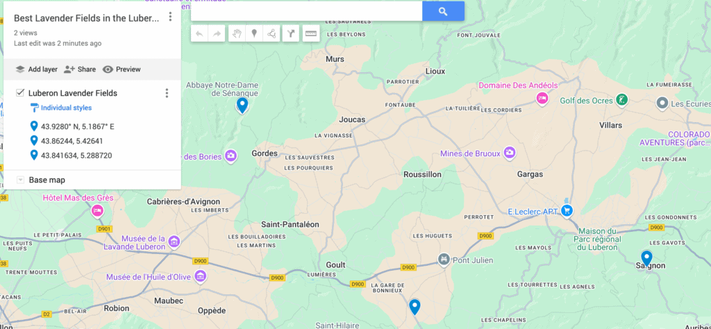 Best Luberon Lavender Fields Map