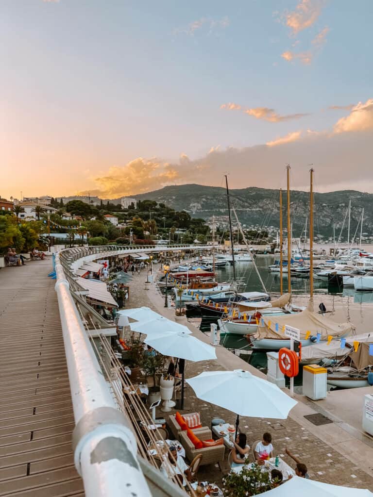 Saint-Jean-Cap-Ferrat port at sunset