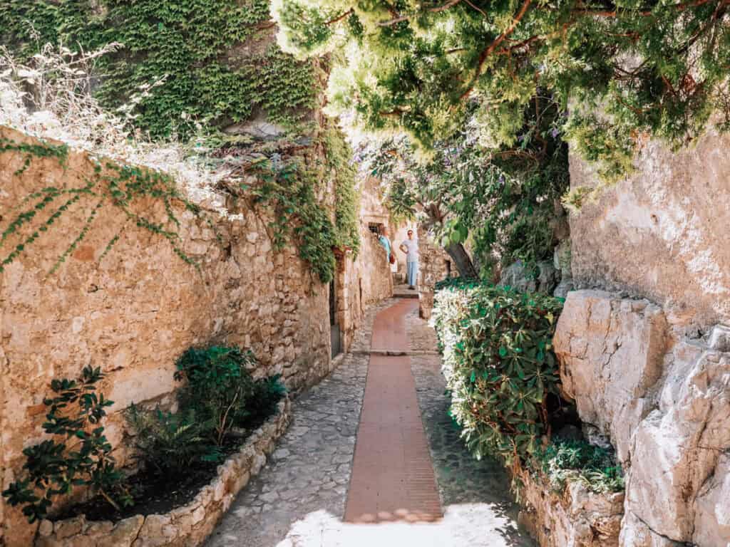 Stone Street with greenery in Eze
