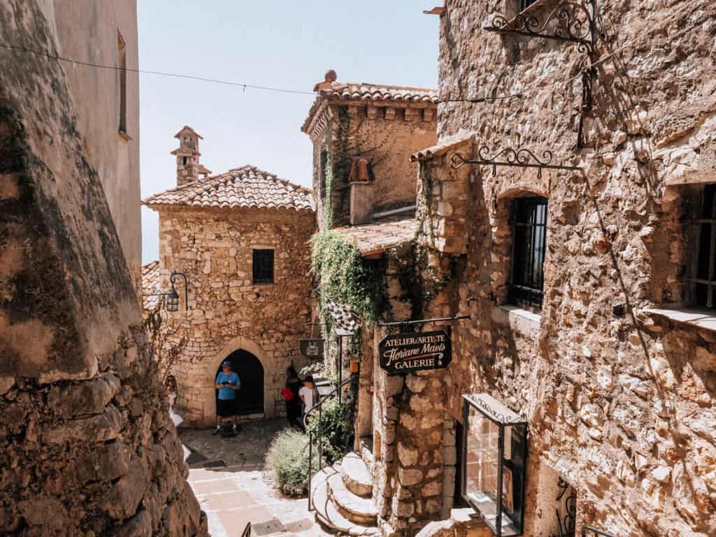 Stone buildings and street in Eze