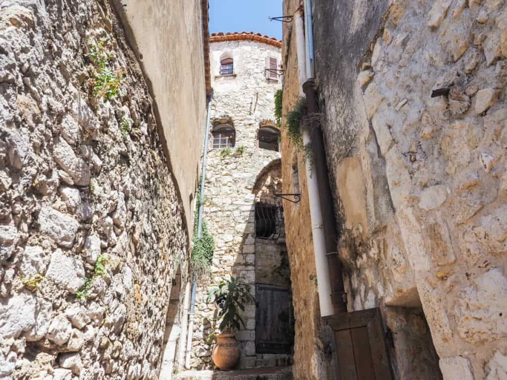 Stone streets and buildings in Eze