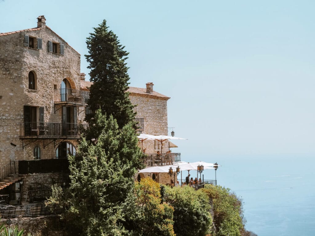 Views of stone buildings in Eze