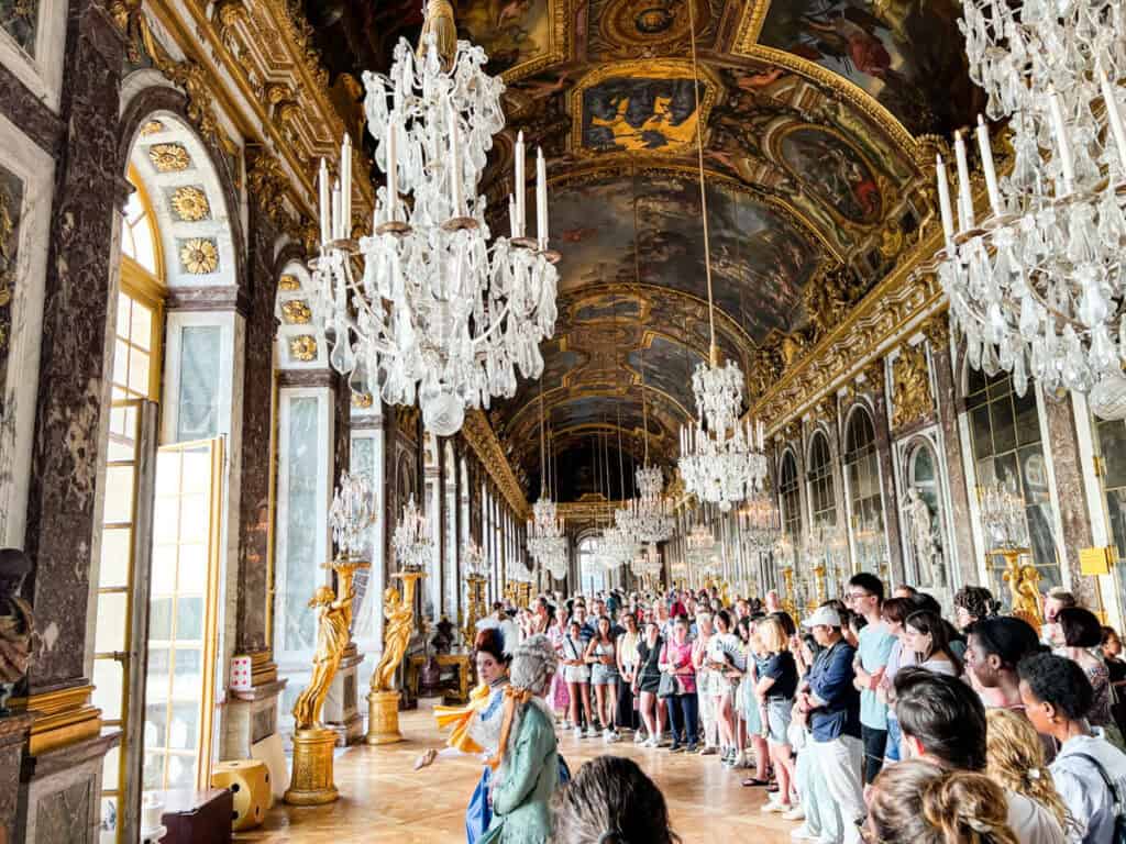 The hall of mirrors at versailles.