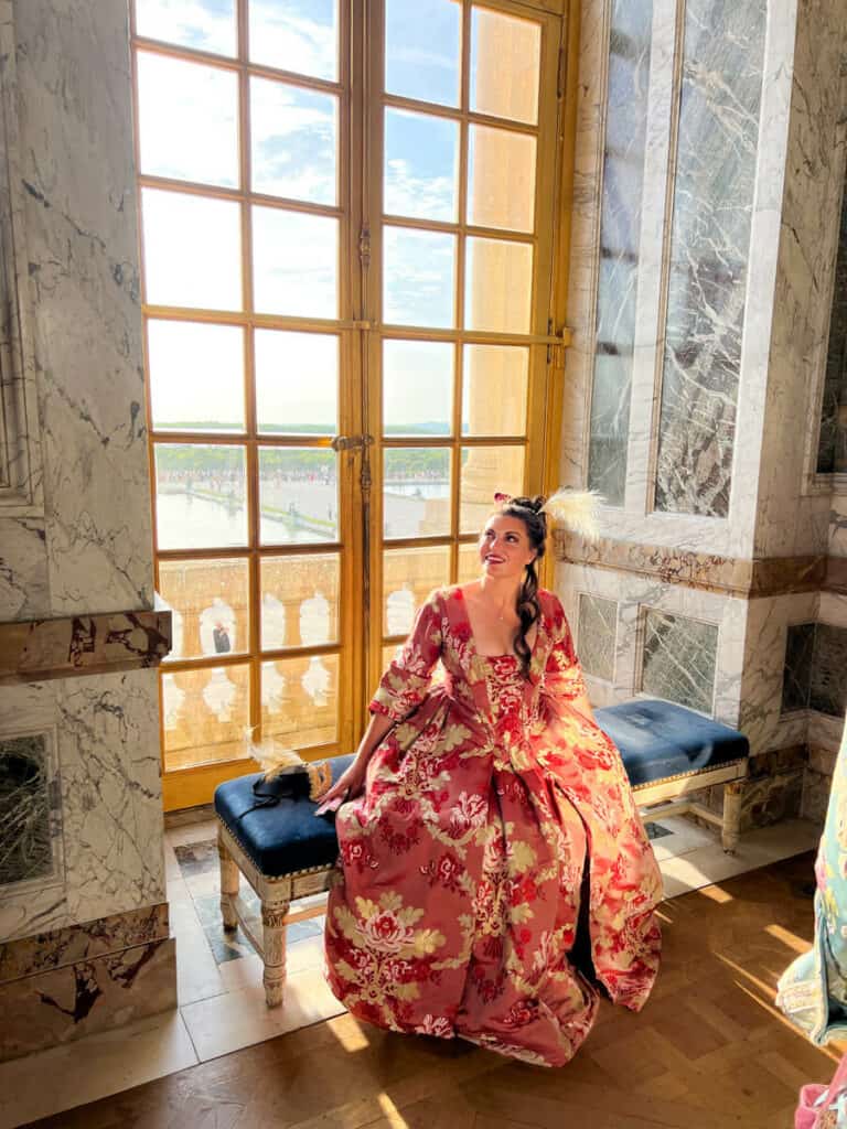 Kat sitting in Versailles 3