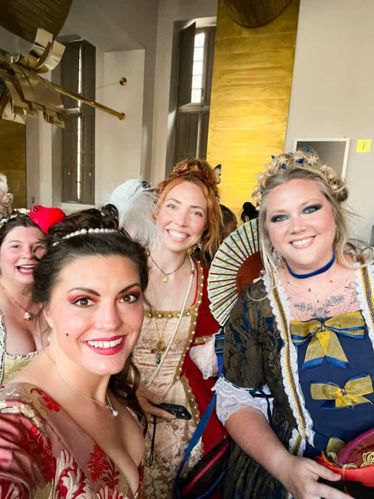 Kat with friends at Versailles