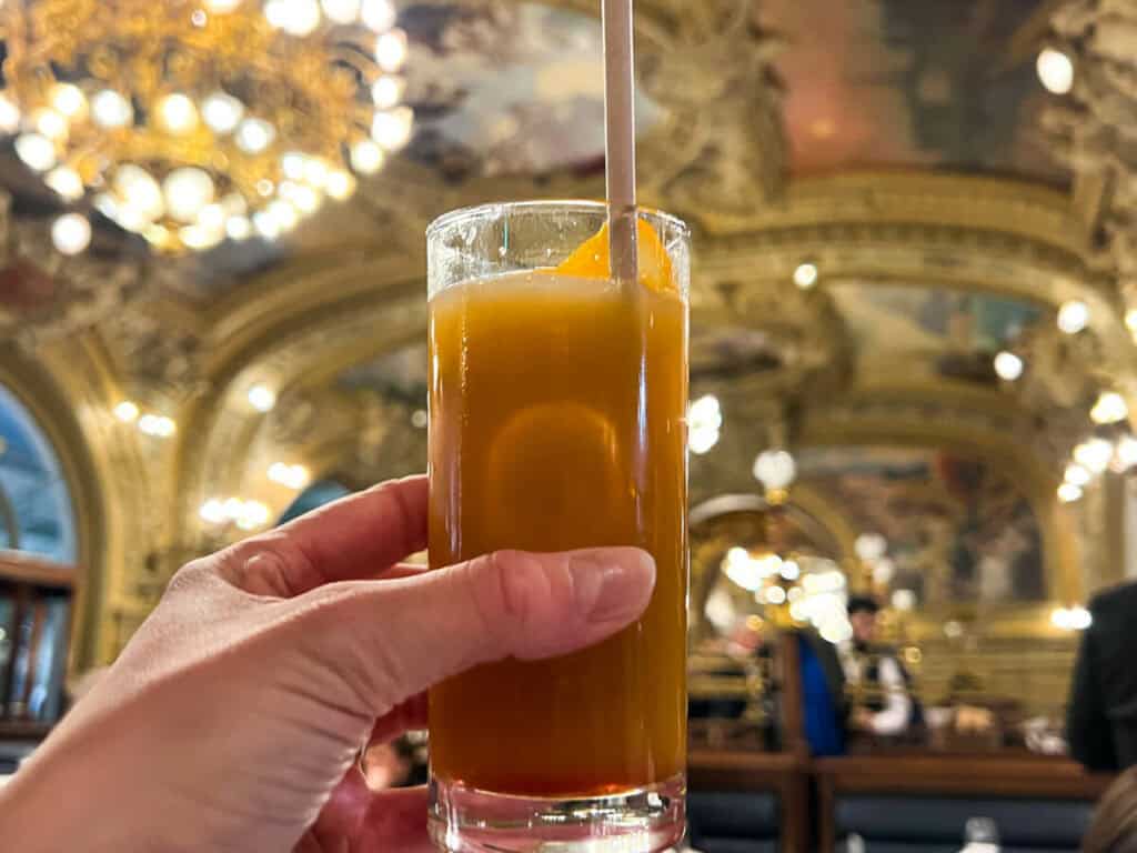 Mocktail at Le Train Bleu