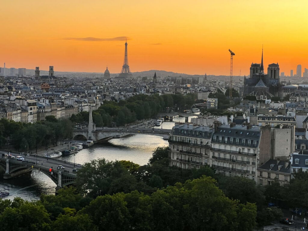 View of sunset from Bonnie Paris