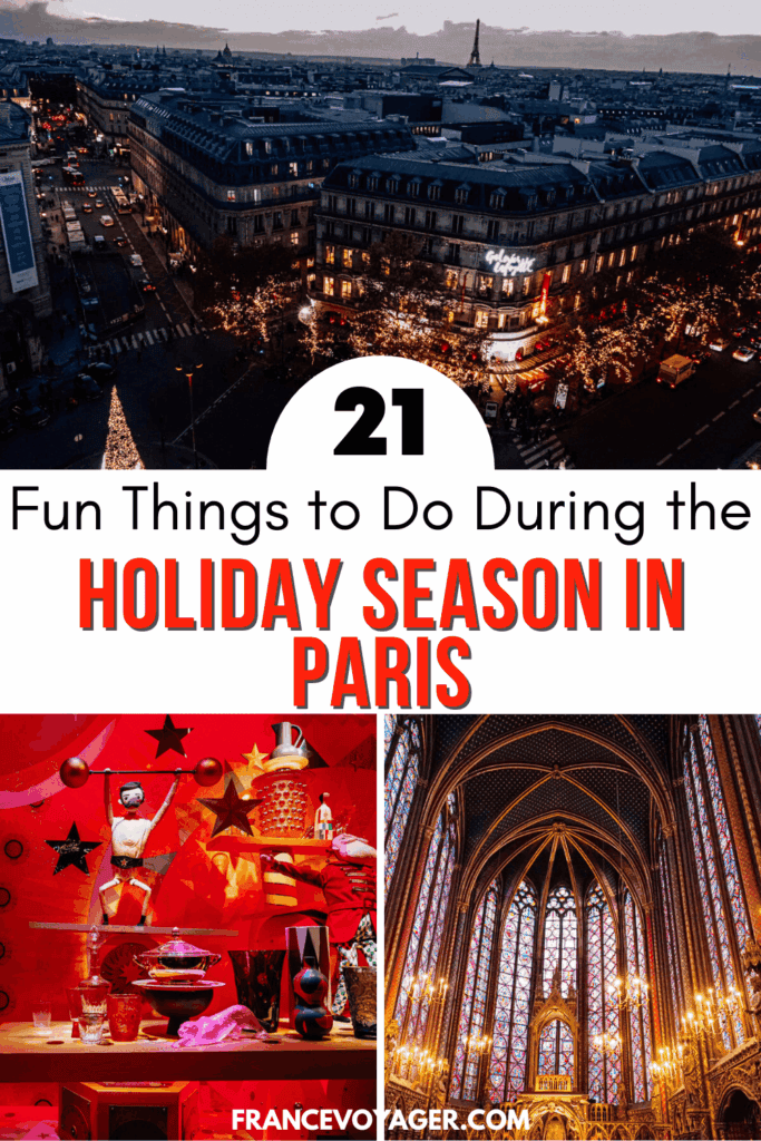 Planning to spend Christmas in Paris? Here is everything you need to know including the best Christmas markets in Paris, what Paris at Christmas time is like, what to wear, and more! Enjoy the window displays and views from Galeries Lafayette, discover hidden gem Paris Christmas markets, go skating at the Grand Palais Ice Rink, and eat all the rich, hearty, French Christmas market foods. Click here for how to enjoy Paris at Christmas time like a local!